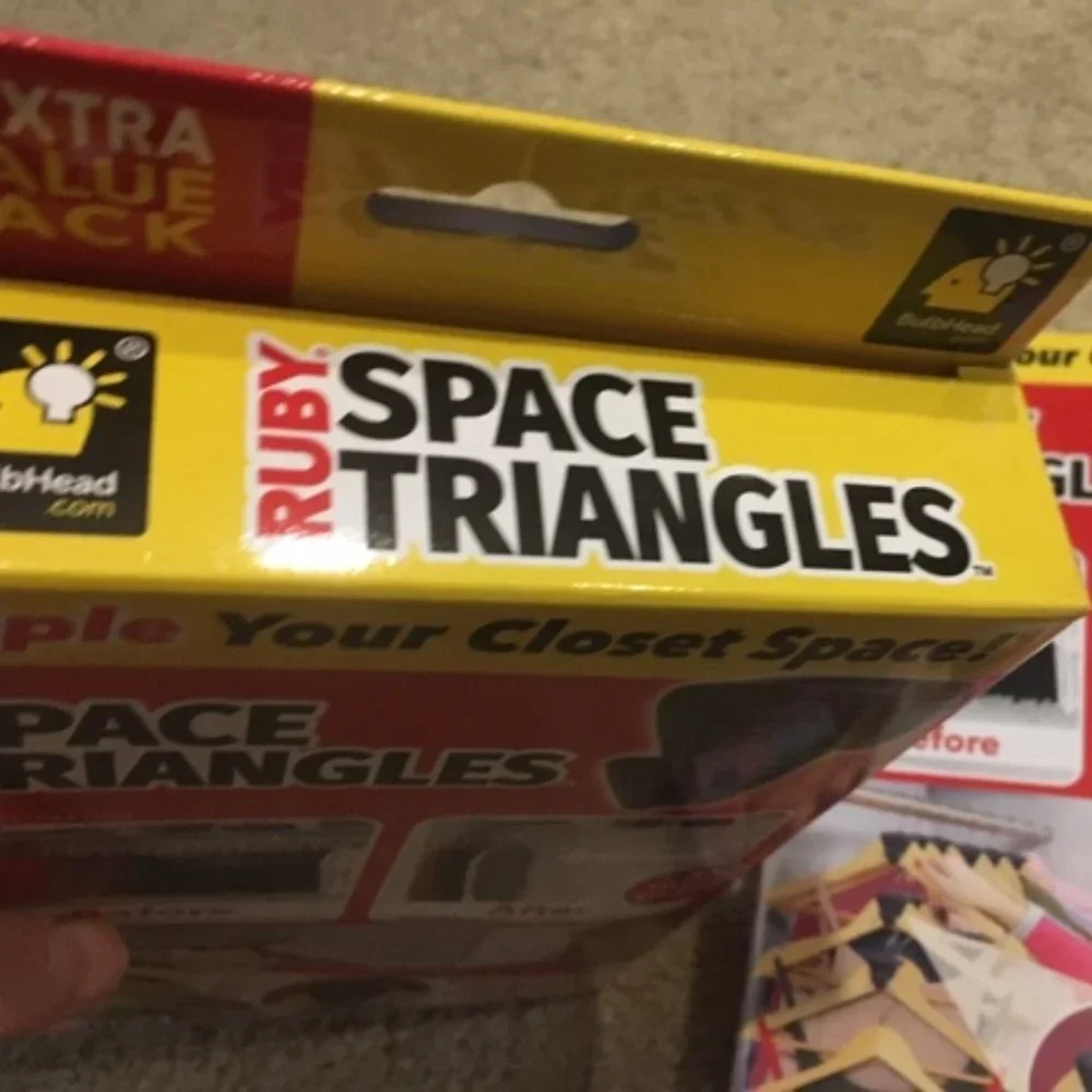 NEW TWO BOXES Ruby Space Triangles Hanger Hooks Closet Organizer 36 Pieces